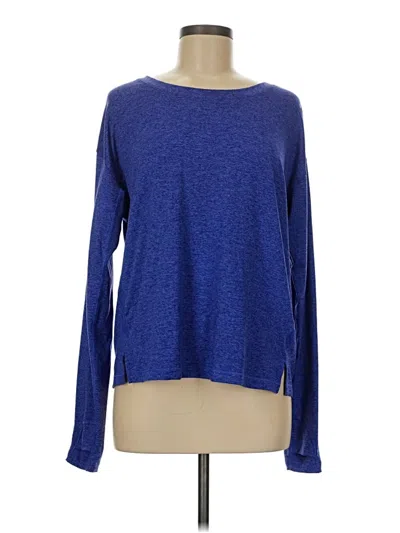 Pre-owned Athleta Long Sleeve T-shirt In Blue