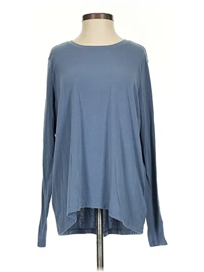 Pre-owned Athleta Long Sleeve T-shirt In Blue