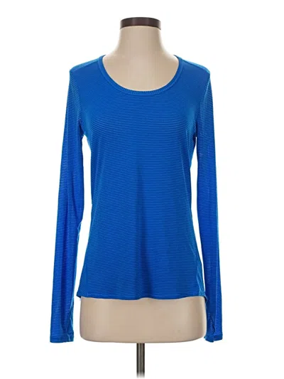 Pre-owned Athleta Long Sleeve T-shirt In Blue