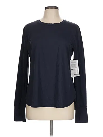 Pre-owned Athleta Long Sleeve T-shirt In Blue