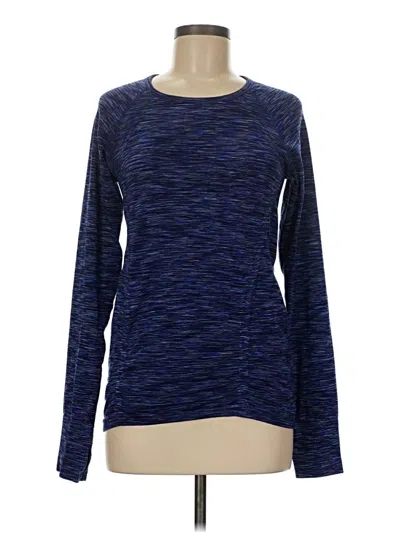 Pre-owned Athleta Long Sleeve T-shirt In Blue
