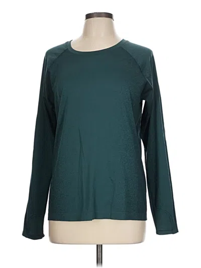 Pre-owned Athleta Long Sleeve T-shirt In Blue