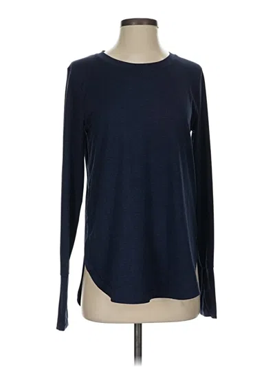 Pre-owned Athleta Long Sleeve T-shirt In Blue