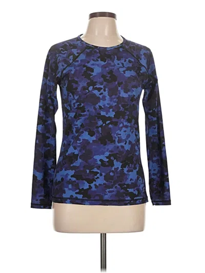 Pre-owned Athleta Long Sleeve T-shirt In Blue