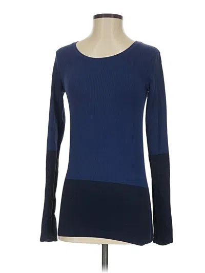 Pre-owned Athleta Long Sleeve T-shirt In Blue