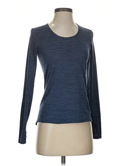Pre-owned Athleta Long Sleeve T-shirt In Blue
