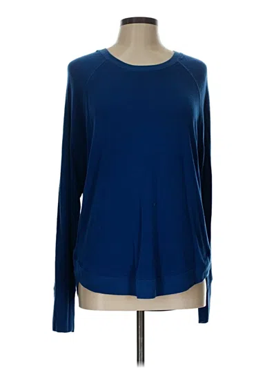 Pre-owned Athleta Long Sleeve T-shirt In Blue