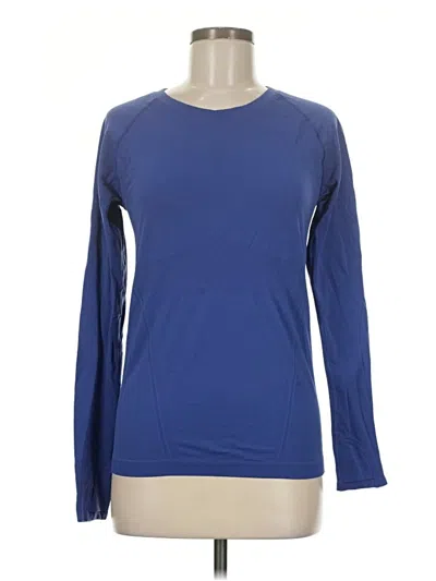 Pre-owned Athleta Long Sleeve T-shirt In Blue