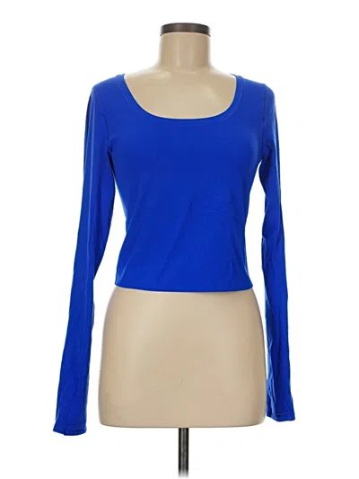 Pre-owned Athleta Long Sleeve T-shirt In Blue