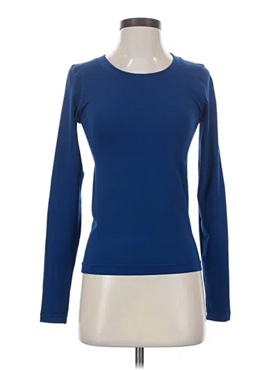 Pre-owned Athleta Long Sleeve T-shirt In Blue