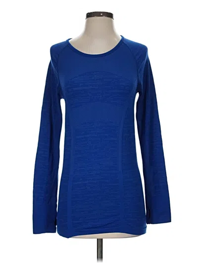Pre-owned Athleta Long Sleeve T-shirt In Blue