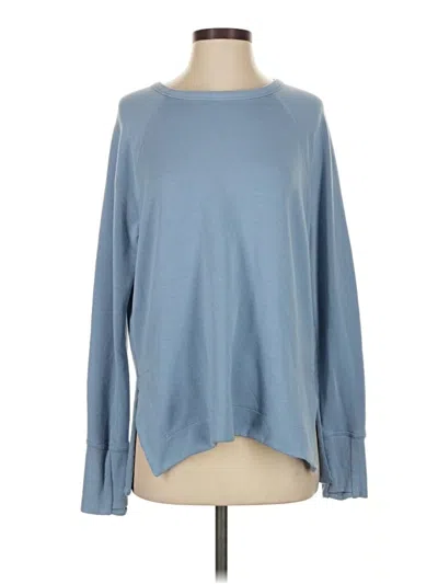 Pre-owned Athleta Long Sleeve T-shirt In Blue