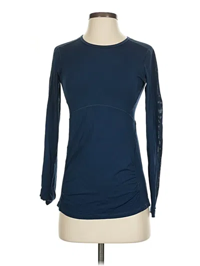 Pre-owned Athleta Long Sleeve T-shirt In Blue