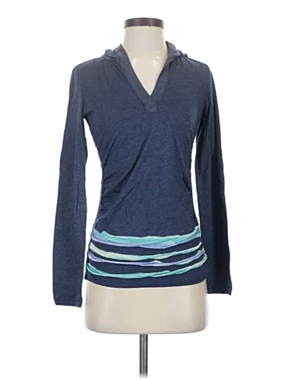 Pre-owned Athleta Long Sleeve T-shirt In Blue