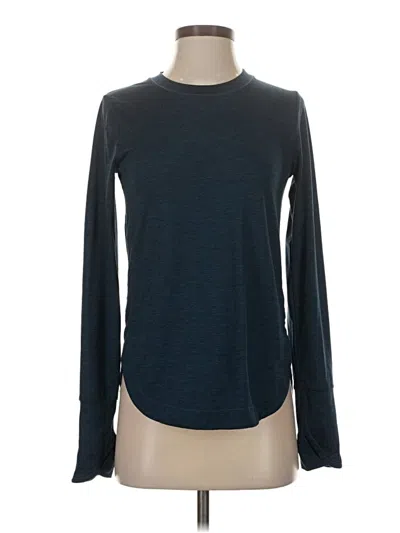 Pre-owned Athleta Long Sleeve T-shirt In Blue