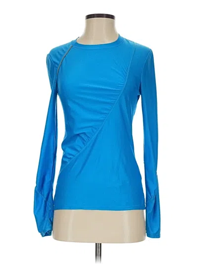 Pre-owned Athleta Long Sleeve T-shirt In Blue