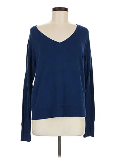Pre-owned Athleta Long Sleeve T-shirt In Blue