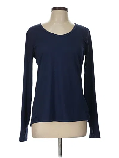 Pre-owned Athleta Long Sleeve T-shirt In Blue