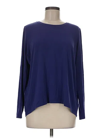 Pre-owned Athleta Long Sleeve T-shirt In Blue