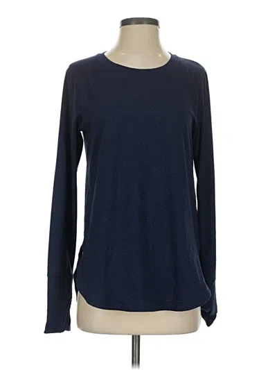 Pre-owned Athleta Long Sleeve T-shirt In Blue