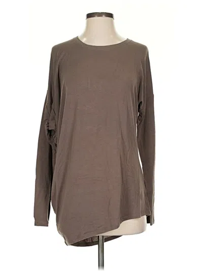 Pre-owned Athleta Long Sleeve T-shirt In Brown
