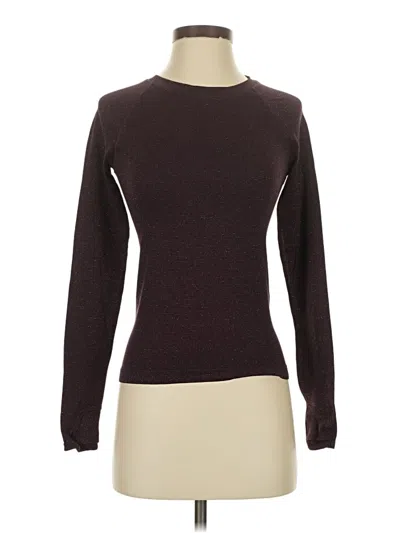 Pre-owned Athleta Long Sleeve T-shirt In Brown