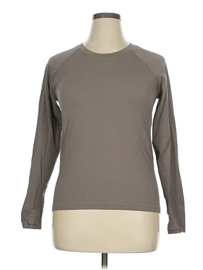 Pre-owned Athleta Long Sleeve T-shirt In Brown