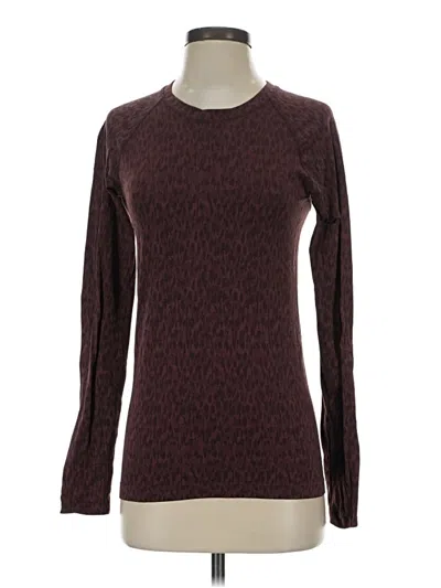 Pre-owned Athleta Long Sleeve T-shirt In Brown