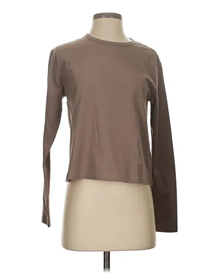 Pre-owned Athleta Long Sleeve T-shirt In Brown