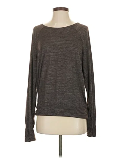 Pre-owned Athleta Long Sleeve T-shirt In Brown