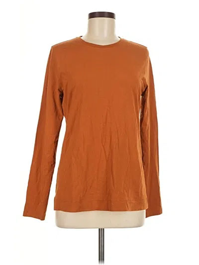 Pre-owned Athleta Long Sleeve T-shirt In Brown