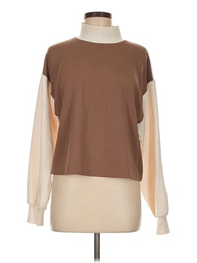 Pre-owned Athleta Long Sleeve T-shirt In Brown