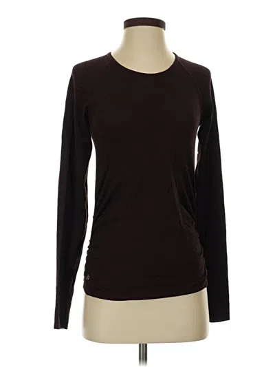 Pre-owned Athleta Long Sleeve T-shirt In Brown