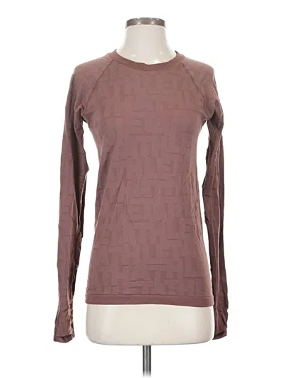 Pre-owned Athleta Long Sleeve T-shirt In Brown