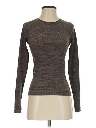 Pre-owned Athleta Long Sleeve T-shirt In Brown