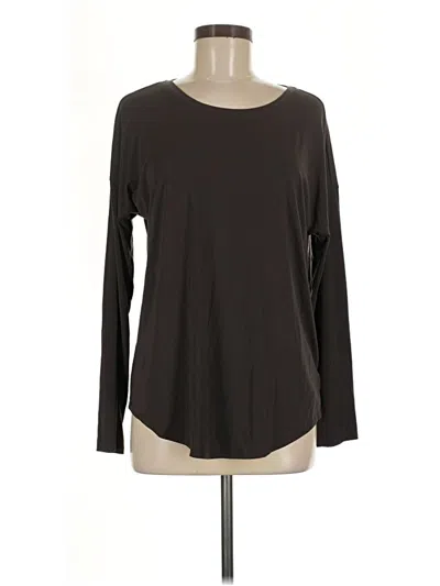 Pre-owned Athleta Long Sleeve T-shirt In Brown