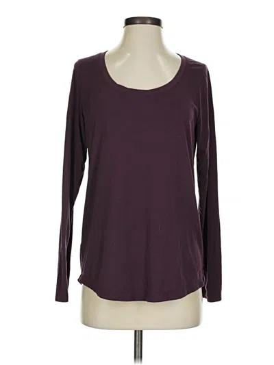 Pre-owned Athleta Long Sleeve T-shirt In Burgundy