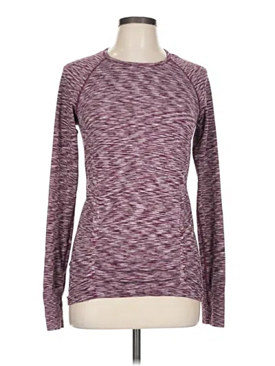 Pre-owned Athleta Long Sleeve T-shirt In Burgundy