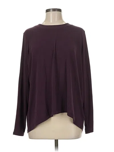 Pre-owned Athleta Long Sleeve T-shirt In Burgundy