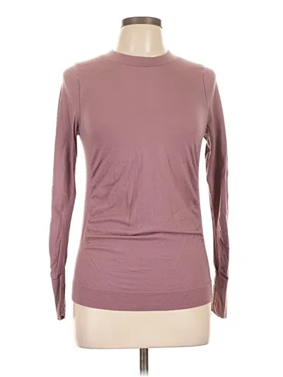 Pre-owned Athleta Long Sleeve T-shirt In Burgundy