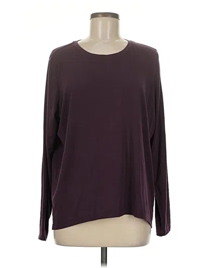 Pre-owned Athleta Long Sleeve T-shirt In Burgundy