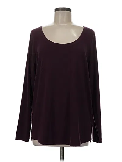 Pre-owned Athleta Long Sleeve T-shirt In Burgundy