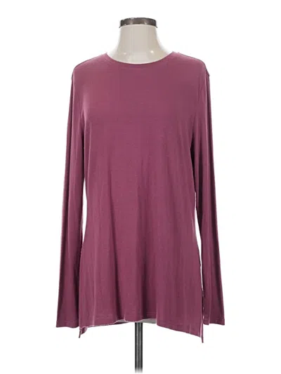 Pre-owned Athleta Long Sleeve T-shirt In Burgundy