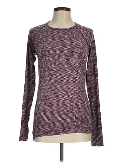 Pre-owned Athleta Long Sleeve T-shirt In Burgundy