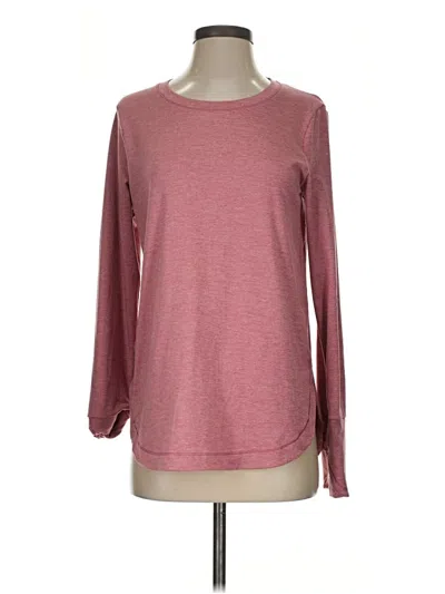 Pre-owned Athleta Long Sleeve T-shirt In Burgundy