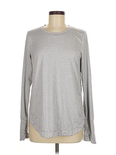 Pre-owned Athleta Long Sleeve T-shirt In Gray