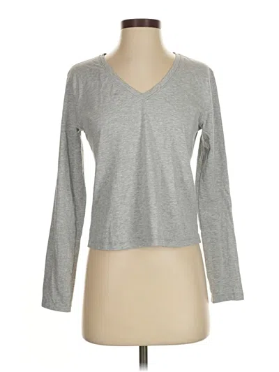 Pre-owned Athleta Long Sleeve T-shirt In Gray
