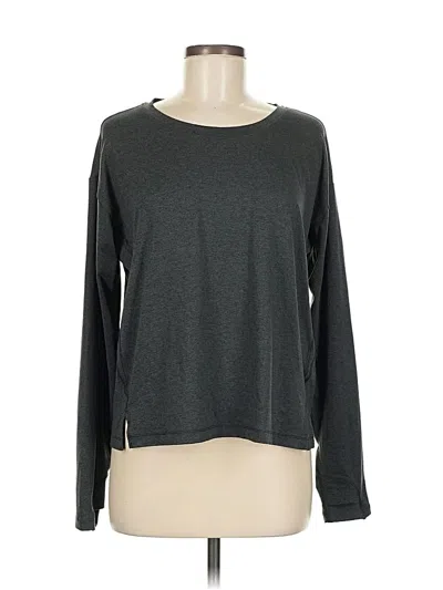 Pre-owned Athleta Long Sleeve T-shirt In Gray