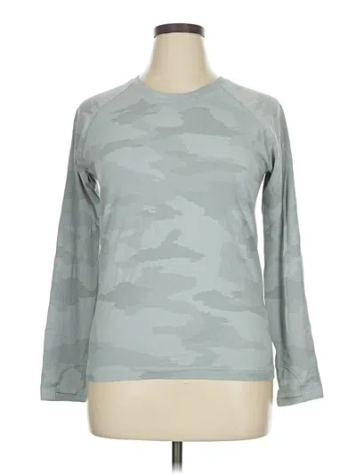 Pre-owned Athleta Long Sleeve T-shirt In Gray