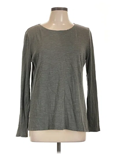 Pre-owned Athleta Long Sleeve T-shirt In Gray